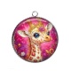 Pendentif Cabochon Argent - girafe