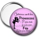 Miroir de poche - princesse et fée pas chier