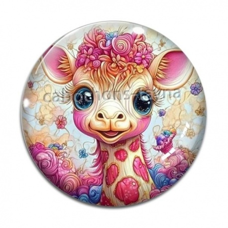Cabochon Verre - girafe