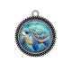 Pendentif Cabochon Argent - tortue