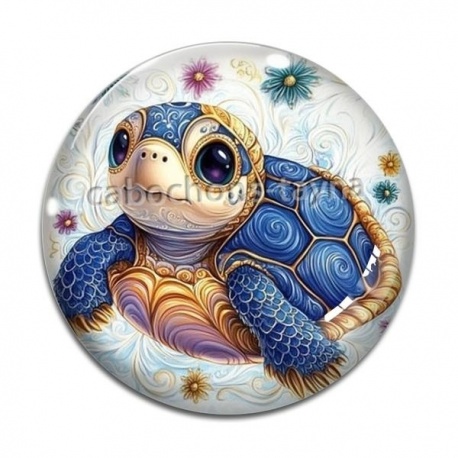 Cabochon Verre - tortue