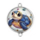Connecteur Cabochon Argent - tortue