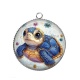 Pendentif Cabochon Argent - tortue