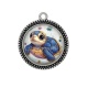 Pendentif Cabochon Argent - tortue