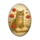 Cabochon Résine Ovale - chat
