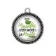 Pendentif Cabochon Argent - mojito