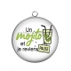 Pendentif Cabochon Argent - mojito