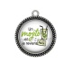 Pendentif Cabochon Argent - mojito