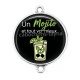 Connecteur Cabochon Argent - un mojito et tout va mieux