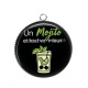 Pendentif Cabochon Argent - un mojito et tout va mieux