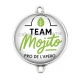 Connecteur Cabochon Argent - team mojito pro de l'apéro