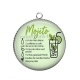 Pendentif Cabochon Argent -  recette mojito