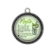 Pendentif Cabochon Argent -  recette mojito