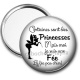 Miroir de poche - princesse et fée pas chier