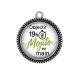 Pendentif Cabochon Argent - objectif 19 H mojito en main