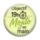 Cabochon Verre - objectif 19 H mojito en main