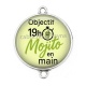 Connecteur Cabochon Argent - objectif 19 H mojito en main
