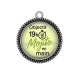 Pendentif Cabochon Argent - objectif 19 H mojito en main