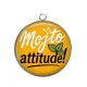 Pendentif Cabochon Argent - mojito attitude