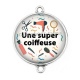 Connecteur Cabochon Argent - une super coiffeuse