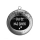 Pendentif Cabochon Argent - la fée pas chier