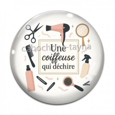 Cabochon Verre - une coiffeuse qui déchire