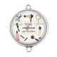 Connecteur Cabochon Argent - une coiffeuse qui déchire