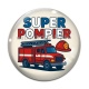 Cabochon Verre - super pompier