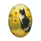 Cabochon Verre Ovale - chat