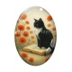 Cabochon Verre Ovale - chat