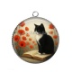 Pendentif Cabochon Argent - chien