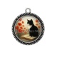 Pendentif Cabochon Argent - chien