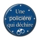 Cabochon Résine - une policière qui déchire