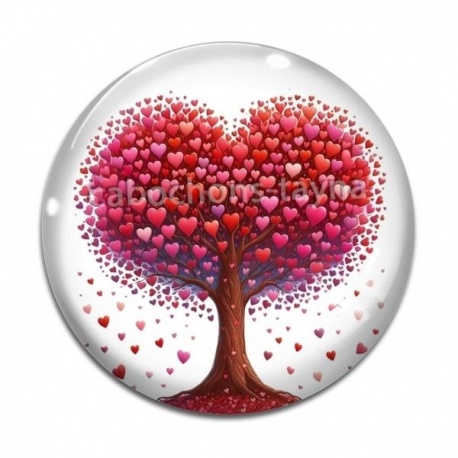 Cabochon Verre - arbre de vie