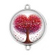 Connecteur Cabochon Argent - arbre de vie