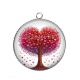 Pendentif Cabochon Argent - arbre de vie
