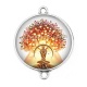 Connecteur Cabochon Argent - arbre de vie