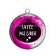 Pendentif Cabochon Argent -  la fée pas chier