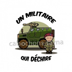 un militaire qui déchire