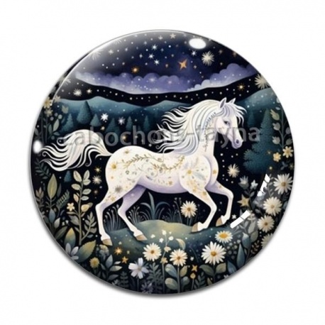 Cabochon Verre - cheval