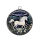 Pendentif Cabochon Argent - cheval
