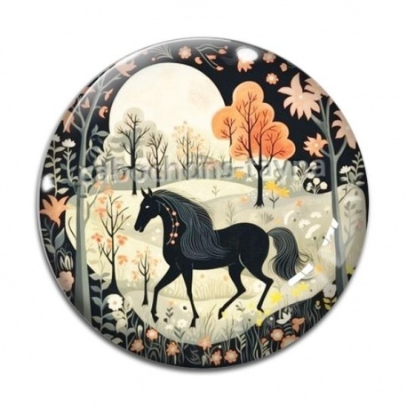 Cabochon Verre - cheval