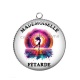 Pendentif Cabochon Argent - mademoiselle fêtarde