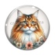 Cabochon Verre - chat