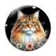 Cabochon Verre - chat