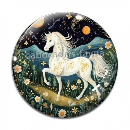 Cabochon Verre - cheval