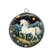Pendentif Cabochon Argent - cheval