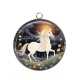 Pendentif Cabochon Argent - cheval
