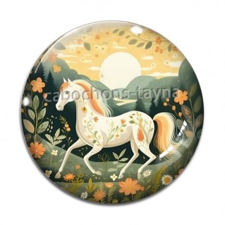 Cabochon Verre - cheval