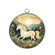 Pendentif Cabochon Argent - cheval